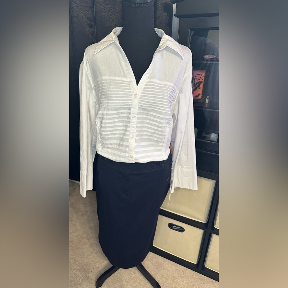 Tommy Hilfiger Navy Pencil Skirt